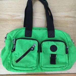 Kipling green handbag